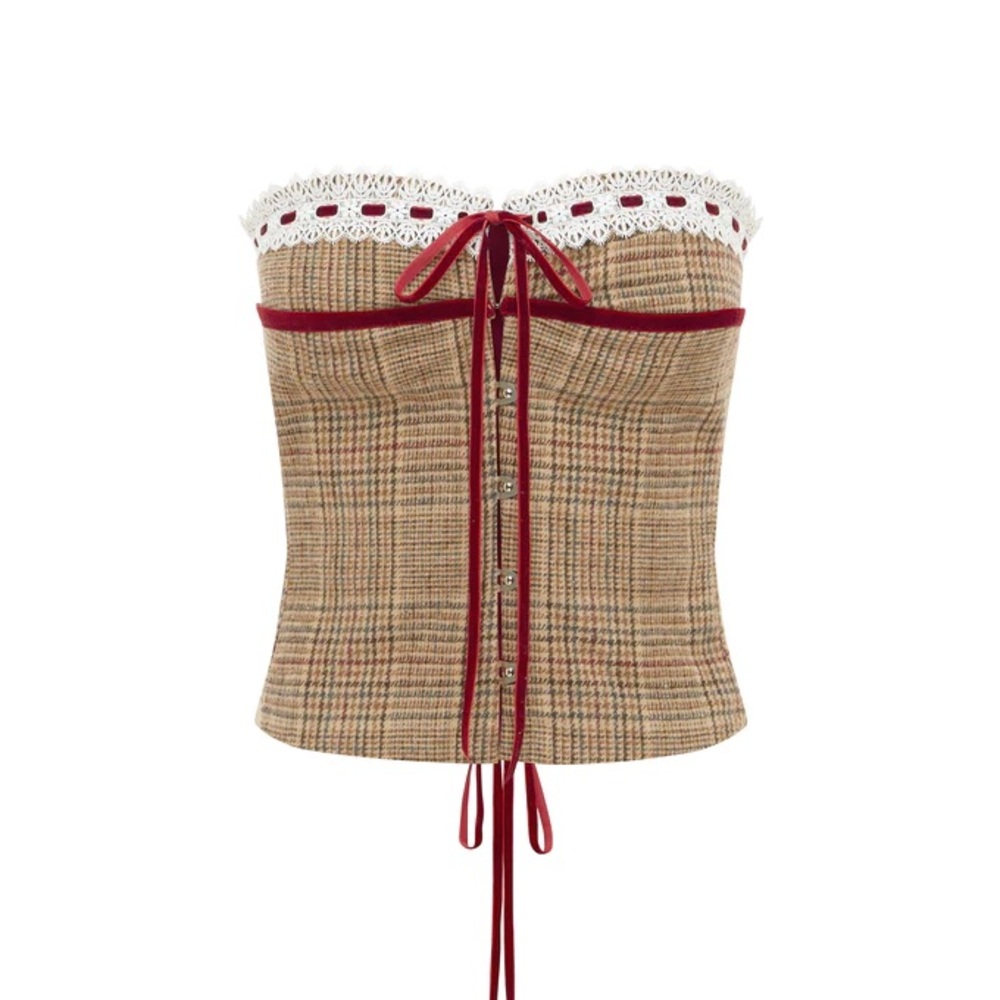 With Jean Sabrin Corset Top in Check